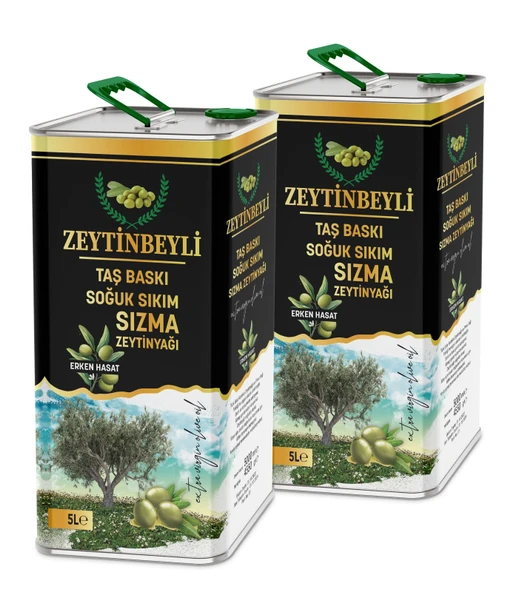 Zeytinbeyli Taşbaskı 10 Lt Natürel Sızma Soğuk Sıkım Zeytinyağı ürün görseli 1