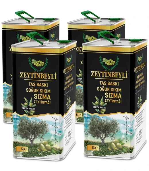 Zeytinbeyli Taşbaskı 20 Lt Natürel Sızma Soğuk Sıkım Zeytinyağı ürün görseli 1