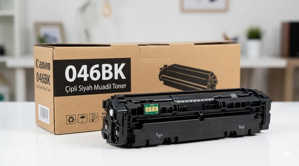 Canon 046BK Çipli Siyah Muadil Toner ürün görseli 1