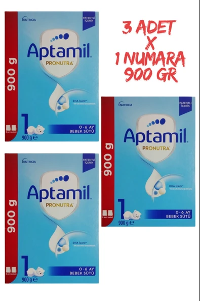 Aptamil Pronutra 1 Devam Sütü 900 gr 0-6 Ay 3 Adet ürün görseli 1