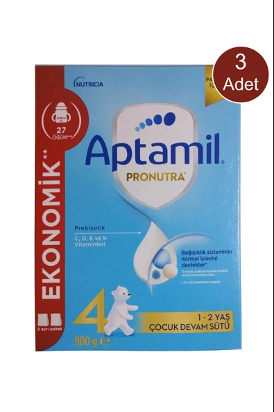 Aptamil Pronutra 4 Devam Sütü 900 gr 1-2 Yaş 3 Adet ürün görseli 1