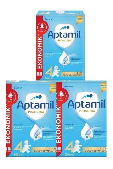 Aptamil Pronutra 4 Devam Sütü 900 gr 1-2 Yaş 3 Adet ürün görseli 1