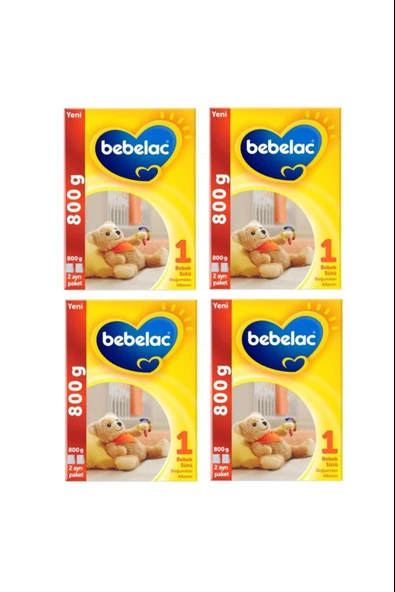 Bebelac 1 Bebek Sütü 0-6 Ay 800 gr 4 Adet ürün görseli 1