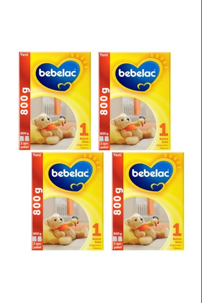 Bebelac 1 Bebek Sütü 0-6 Ay 800 gr 4 Adet ürün görseli 1