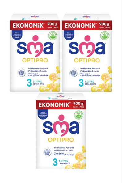 SMA Optipro 3 Devam Sütü 900 gr 3 Adet ürün görseli 1