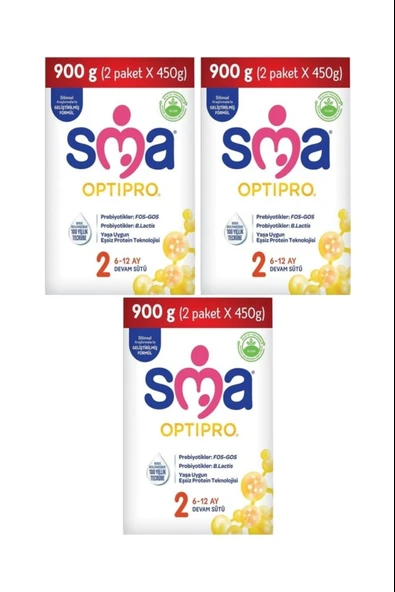 SMA Optipro 2 Devam Sütü 900 gr 3 Adet ürün görseli 1