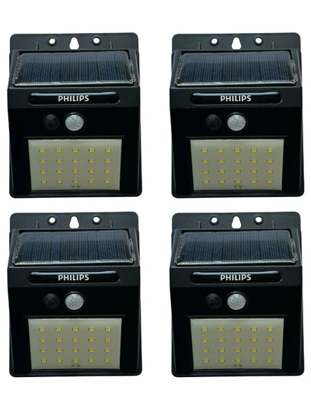 (4 Adet) Philips 5W Beyaz Işık (6500K) Güneş Panelli Duvar Armatür ürün görseli 1