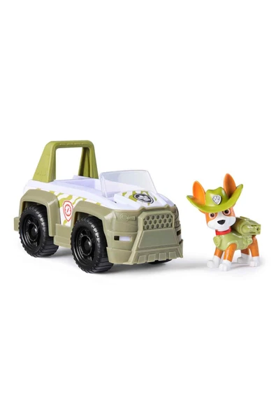 PAW Patrol Tracker Figürü ve Jungle Cruiser Araç Seti – Orman Kurtarma Oyuncak – 3+ Yaş ürün görseli 1