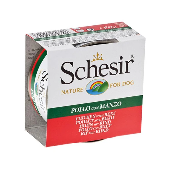 Schesir Jelly Tavuk Fileto ve Sığır Jöle İçinde Yetişkin Köpek Konservesi 150 Gr ürün görseli 1