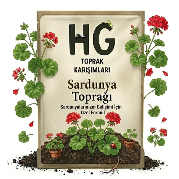 HG Sardunya (Pelargonium) Çiçeği Toprağı ürün görseli 1