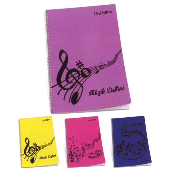 Çınar A4 Müzik Defteri Spiralli Jazz Plastik Kapak 30 Yaprak 38000 (12 Li Paket) ürün görseli 1
