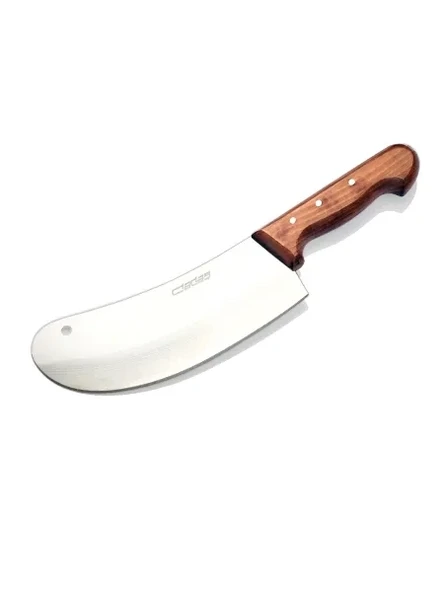 Ündeğerli Bursa Paslanmaz Mutfak Soğan Satırı, Börek Bıçağı No:3, 20 Cm - Ahşap Sap ürün görseli 1