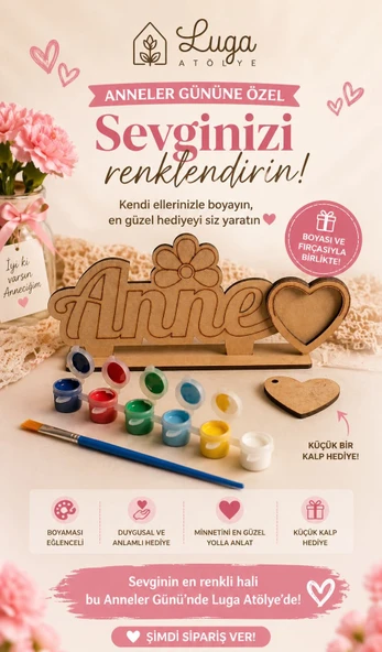 Anneler Gününe Özel Hediye Kendin Yap Boyama Seti ürün görseli 1