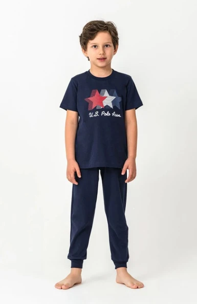 U.S. Polo Kısa Kol Pijama Takım US2441-4 Lacivert ürün görseli 1