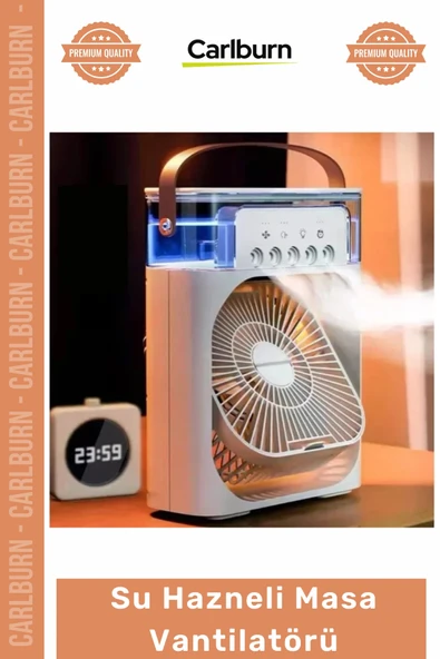 #Vantilatör Buzlu USB Buharlı Nemlendirici 600ml Sessiz Taşınabilir Ofis Tipi Su Hazneli Masa Vantilatör ürün görseli 1