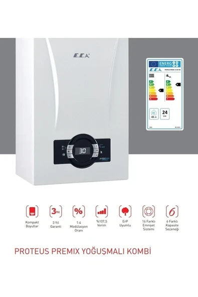 Eca Proteus Premix 24 Kw Tam Yoğuşmalı Kombi ürün görseli 1
