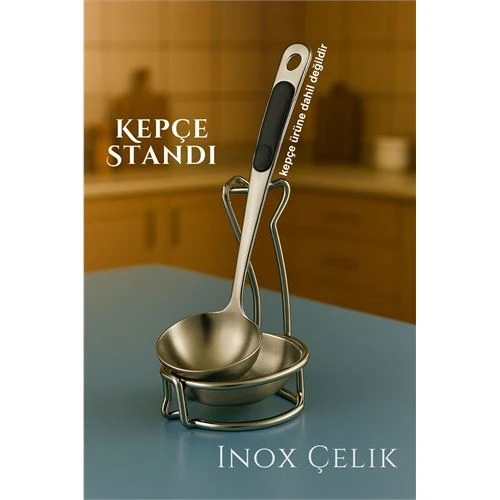 Inox Kepçe Standı - Kaşık Kepçe Standı- Profesyonel Şef Tasarımı 722042 ürün görseli 1