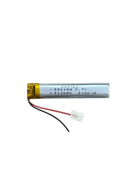 Sertec 551158 3.7V 310 MAh Li-Polymer Pil (Devreli/1.5A) ürün görseli 1