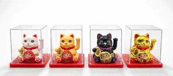 Güneş Enerjili Sallanan Şans Kedisi - Maneki Neko Alk4526 ürün görseli 1