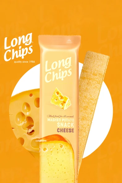 long chips Peynir Aromalı Uzun Patates Cipsi 75 Gr - Yoğun Peynir Lezzeti ürün görseli 1
