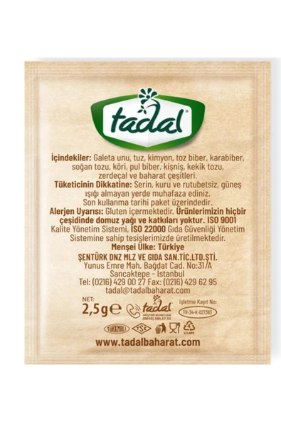 TADAL Tavuk Çeşni 2,5 Gr. (1000 Adet) - Resim 2