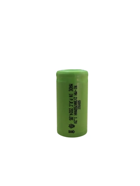 Sertec - 1.2V 750 Mah - 2/3AA - Ni-MH Şarjlı Pil - (Başsız / Flat Head) ürün görseli 1