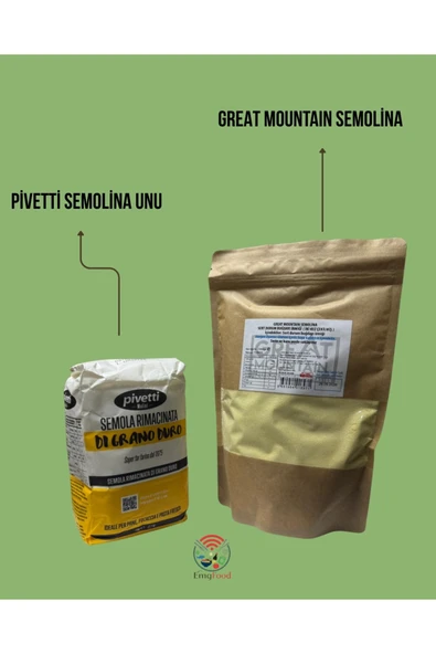 Pivetti molini PİVETTİ SEMOLİNA UNU 1 KG & GREAT MOUNTAİN SEMOLİNA UNU ürün görseli 1