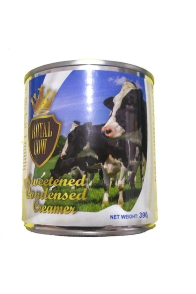 Royal Cow Sweetened Condensed Milk - Şekerli Yoğun Süt Tatlandırılmış Yoğunlaştırılmış Süt 390 gr ürün görseli 1
