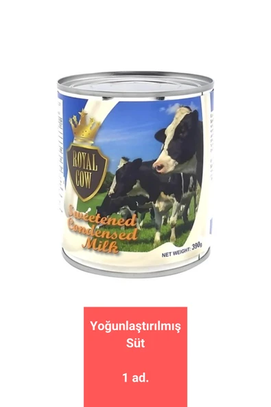 Royal Cow Milk - Şekerli Yoğun Süt Tatlandırılmış Yoğunlaştırılmış Süt 390 gr ürün görseli 1