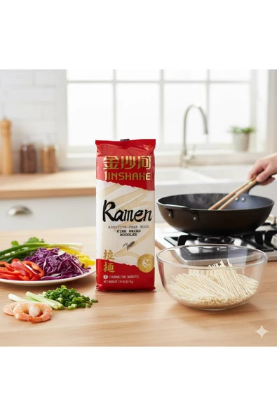 JINSHAHE Ramen Noodle Kuru 500gr - Resim 2