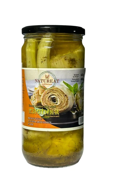Natureat ROMA USULÜ YAĞDA SAPLI ENGİNAR KONSERVESİ 660 Gr ürün görseli 1