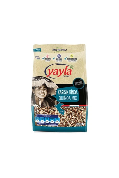 Yayla Gurme 3 RENKLİ (KARIŞIK) KİNOA 500 Gr ürün görseli 1