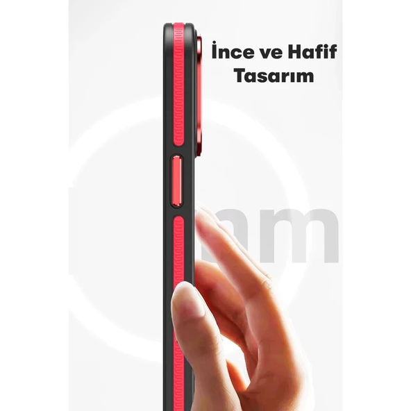 Joko 15 Pro Max ner Magsafe Kapak - Kırmızı - Resim 5