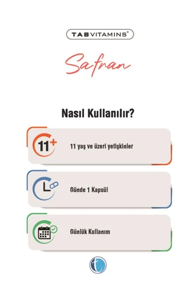 Tabvitamins Safran 50 mg 30 Kapsül - Resim 4