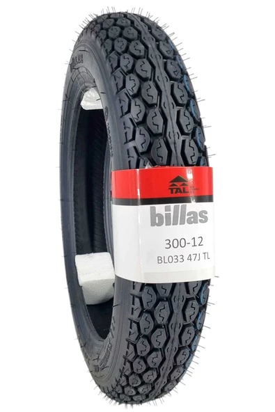Billas 300-12 TL (TUBELESS - DUBLEKS) BL033 ÜÇTEKERLİ MOTOSİKLET LASTİĞİ ürün görseli 1