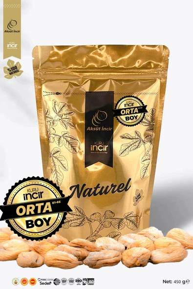 mehmet aksüt aksüt group 450g Gold Doypack Kuru İncir – Orta Boy Aydın İnciri (AB Coğrafi İşaretli) ürün görseli 1