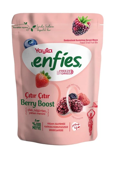Yayla Enfies Freeze Dried Dondurularak Kurutulmuş Çıtır Meyve-Berry Boost 15 gr ürün görseli 1