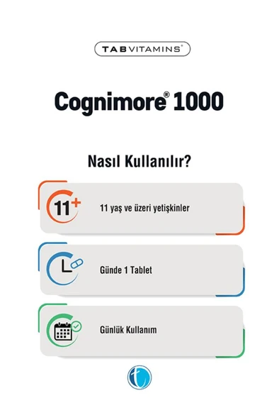 Cognimore 1000 mg Sitikolin 30 Tablet - Resim 4
