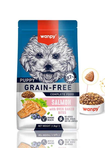 Wanpy Tahılsız Puppy Somonlu Yavru Köpek Maması 1.5 Kg ürün görseli 1