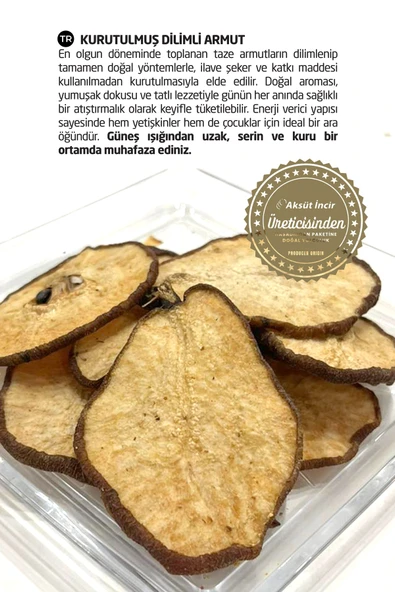Kurutulmuş Armut 60g - Resim 6