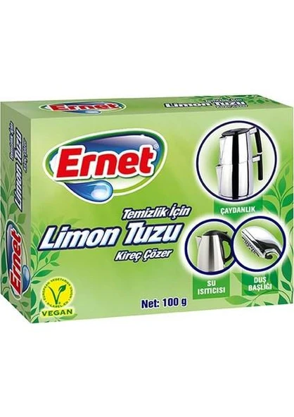 Ernet Temizlik İçin Limon Tuzu 100 gr Kireç Çözücü Etkili İnce Granüllü Yapı ürün görseli 1