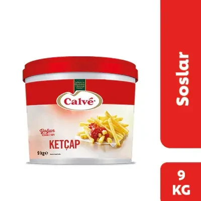 Calve FS Kova Ketçap Yoğun Kıvamlı 9 Kg  Profesyonel Kullanıma Uygun Domates Sosu ürün görseli 1
