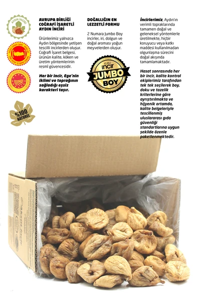 Naturel JUMBO Kuru İncir 3kg - Resim 3