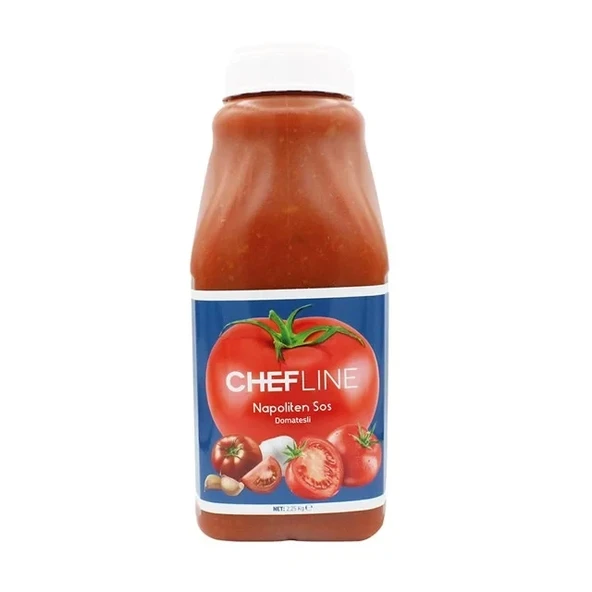 Chefline Napoliten Sos 2.1 Kg  Domates Bazlı Profesyonel Makarna ve Pizza Sosu ürün görseli 1