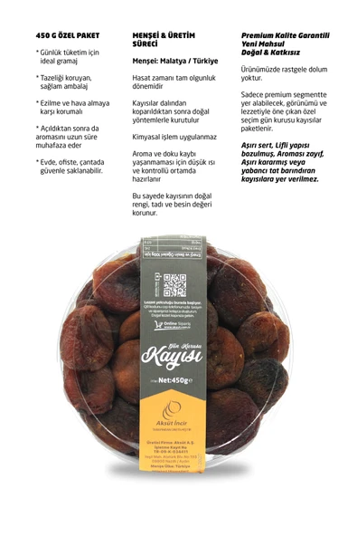 Malatya Gün Kurusu Kayısı 450g - Resim 3