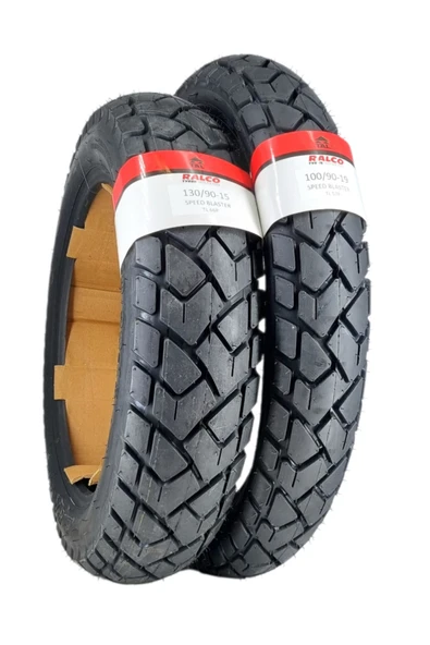 RALCO TYRES 130/90-15 VE 100/90-19 (TUBELESS - DUBLEKS) SPEED BLASTER LASTİK TAKIMI ürün görseli 1