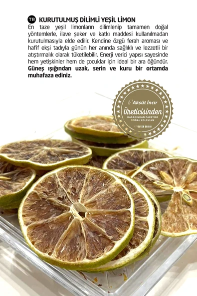 Kurutulmuş Yeşil Limon 30g - Resim 6