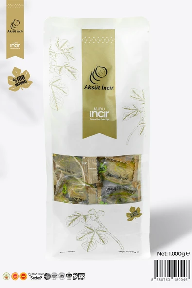 Tek Tek Paketli Premium 1000g Kuru Incir Flat Bottom Paket ürün görseli 1