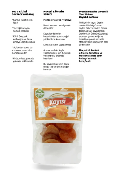Malatya Sarı Kayısı 100g - Resim 3