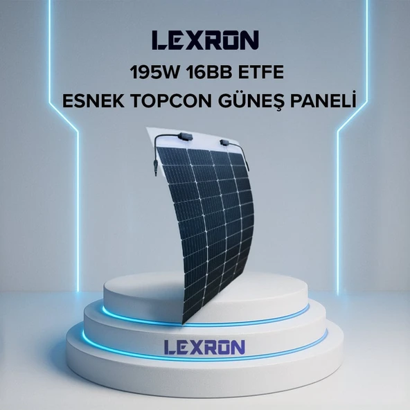 LEXRON 195W 16BB ETFE ESNEK TOPCON GÜNEŞ PANELİ ürün görseli 1